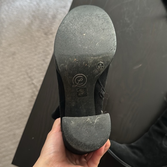 Kyrie Black Suede Square Toe Mid-Calf Boots Size 6 Chinese Laundry - Picture 5 of 9